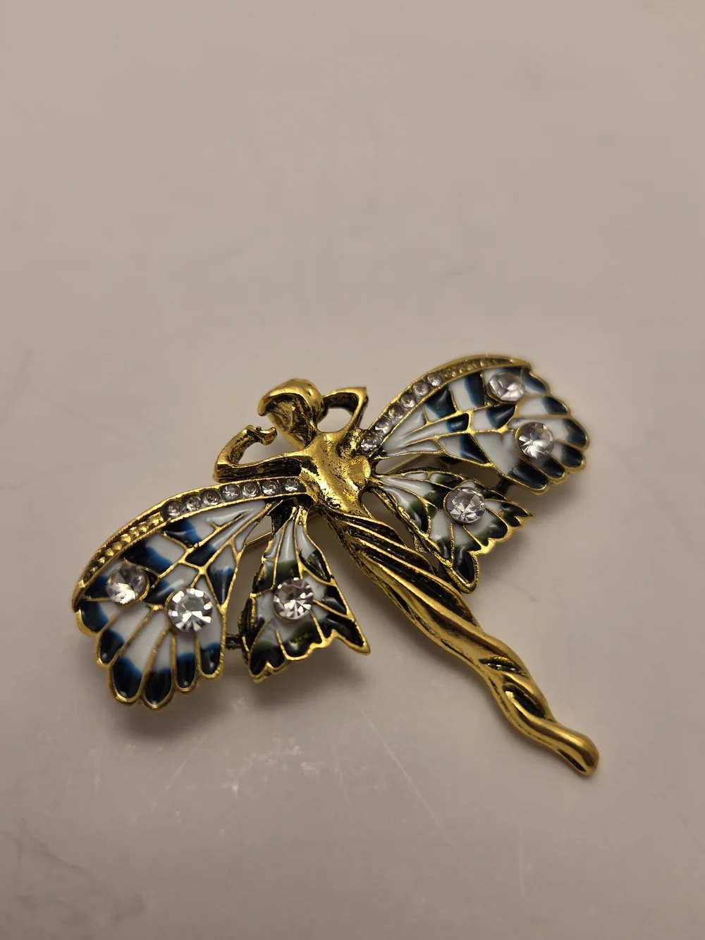 Fantasy Brooch Set Fairy Phoenix Butterflies • Whimsical Rhinestone Jewelry Trio